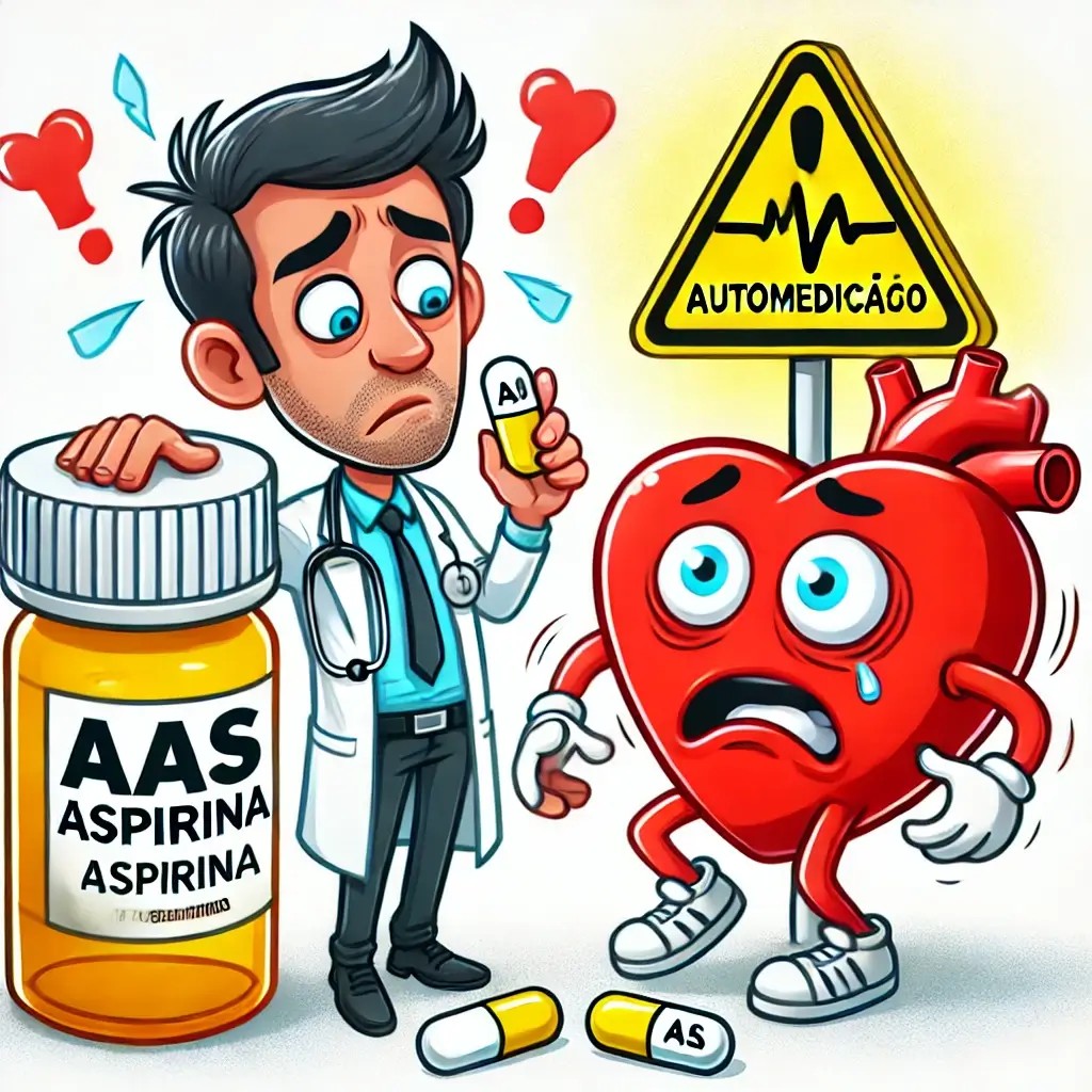 "Tô com medo de infartar, vou tomar dois comprimidos de AAS pra afinar meu sangue..."